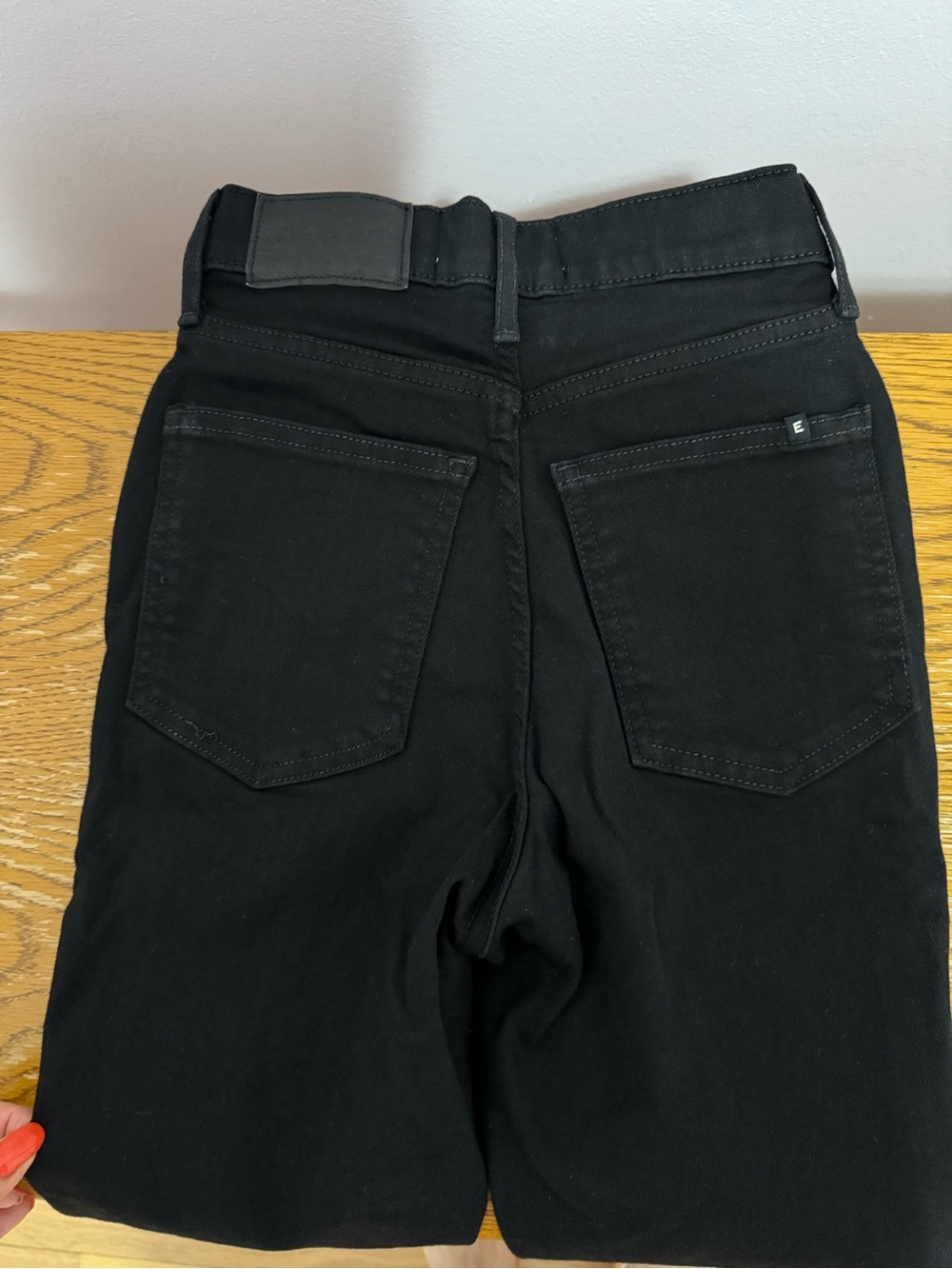 Everlane Women’s Super High Rise Black  Skinny Jeans Organic Cotton 23 R